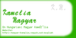 kamelia magyar business card